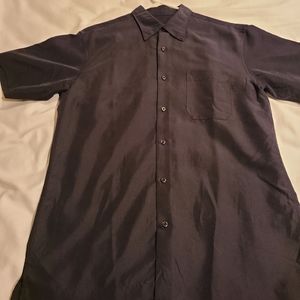 Alfani Long Sleeve Button Down Dress Shirt, Size Small Color: Black